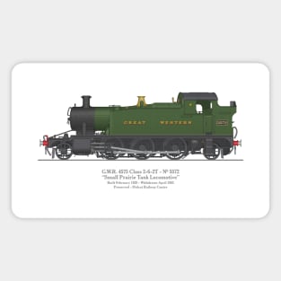 GWR Small Prairie Class 4575 Tank Locomotive Number 5572 Magnet